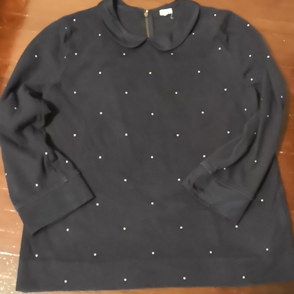 J Crew Peter Pan Navy Top